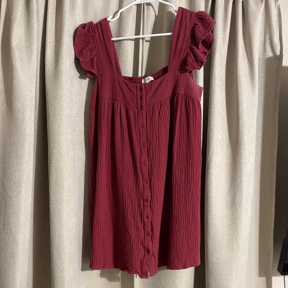 Entro Burgundy Mini Dress